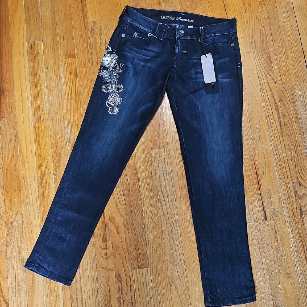 New GUESS Premium Daredevil Jeans Skinny Leg Stretch Size 29